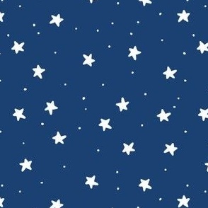 Dainty Fourth of July Stars Blue