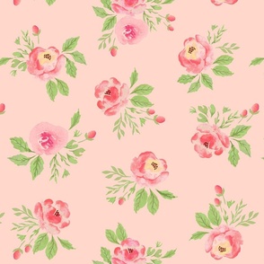 Vintage Floral Peach 