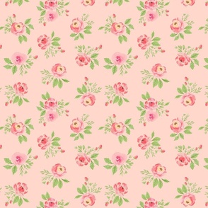 Vintage Floral Peach Small