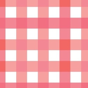 Pink Plaid  bright - 1 inch