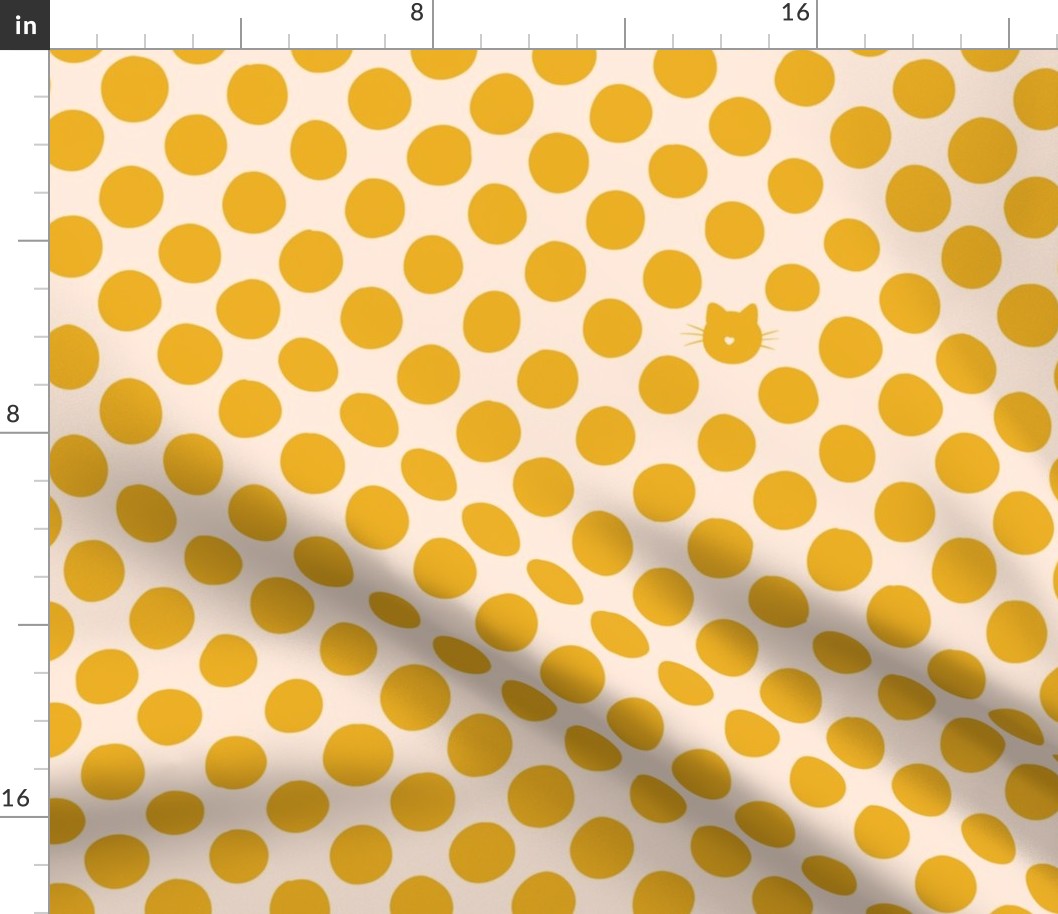 Kit-a-boo polka dots (18") - yellow, cream (ST2023KAB)