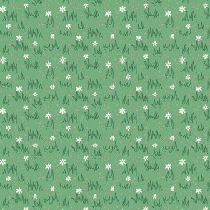 Green Grass and Daisies - 1/4 inch