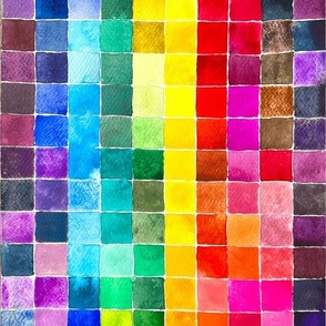 Watercolor Painting Paint Swatch Squares