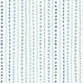 Dotted Stripe - Blue and Gray