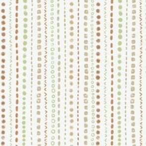 Dotted Stripe - Tan and Sage