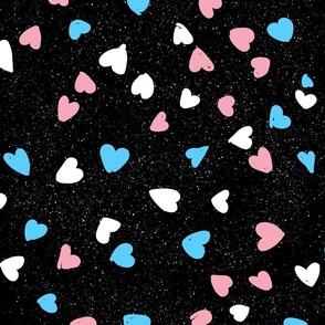trans pride hearts and speckles