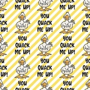Medium Scale You Quack Me Up Silly Ducks Soft Yellow Stripes