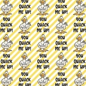 Small-Medium Scale You Quack Me Up Silly Ducks Soft Yellow Stripes