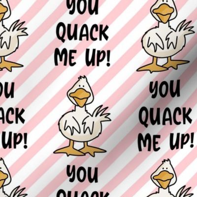 Large Scale You Quack Me Up Silly Ducks Soft Pink