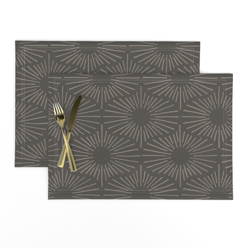 Art Deco Sunshine - Dark Grey (Large Scale)