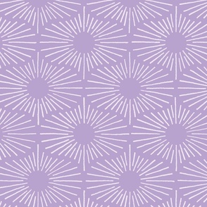 Art Deco Sunshine - Purple (Large Scale)