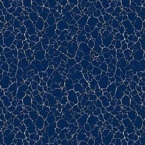 Kintsugi Cracks - Ditsy Scale - Navy Blue and Gold - Dark Blue