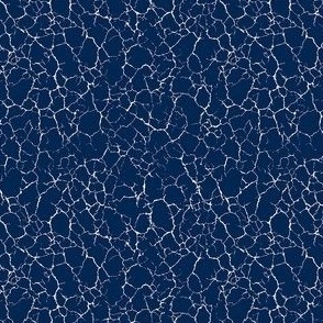 Kintsugi Cracks - Ditsy Scale - Navy Blue and White - Dark Blue