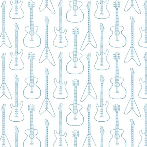 guitars_blue on white