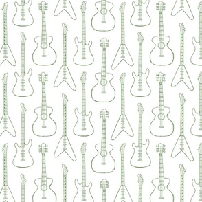 guitarsgreen on white
