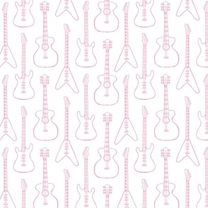 guitars_pink on white