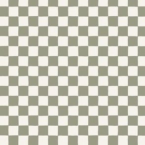 Sage Green Wavy Checkered Pattern Tote Bag