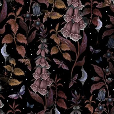Witch Garden-Poisonous Plants Pattern-Smaller-9 inch repeat