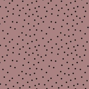 Rose pink small  polka dots