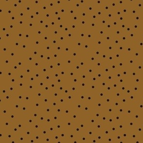 Moody mustard polka dots