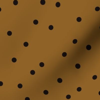 Moody mustard polka dots