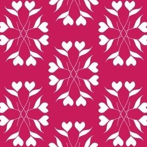 Versatile Magenta Heart Floral Pattern, Valentine's & Beyond