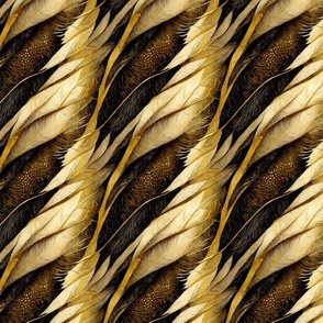 Wild Glamour, Gold Peacock Feathers, Animal Print, Jungle Print, Bold Print, Vibrant Colors, Luxury, Wildlife