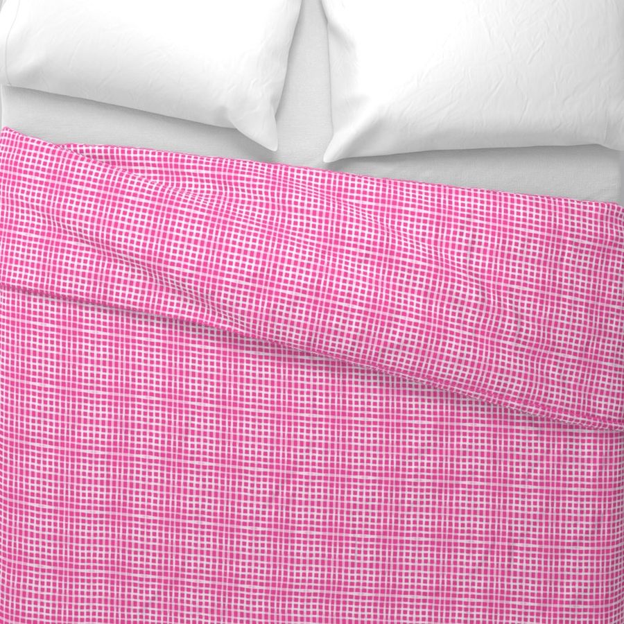 Painted Gingham in Fuschia / small scale