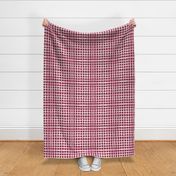 Burgundy Painted Gingham / Large Scale 