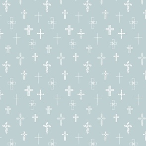 YBG Easter Cross in YBG Light Blue