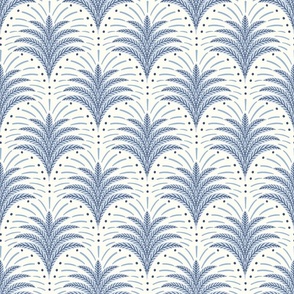 little palm fans/light blue boho