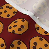 cookie print on redish brown repeat