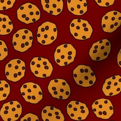 cookie print on redish brown repeat