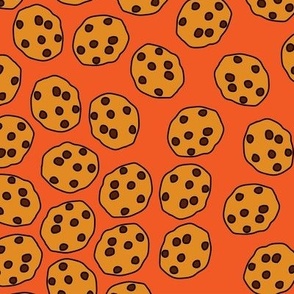 cookie print on orange repeat