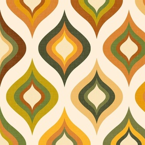 Mid Century Modern Leaf Shapes - Autumn in the Woods / Large