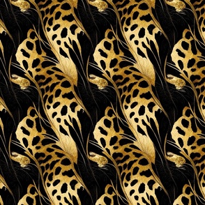 Wild Glamour, Gold Jaguar Cheetah Print, Animal Print, Jungle Print, Bold Print, Vibrant Colors, Luxury, Wildlife