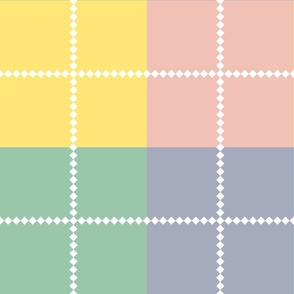 White Dotted Grid with Pastel colors