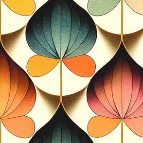 Art Nouveau Plants Pattern