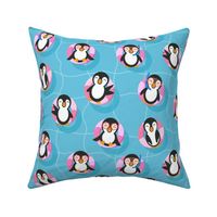 Animals on vacation - Pool penguin party (small size version)