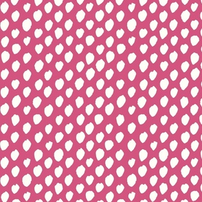 painted dots on fushia pink