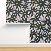 BIG BLACK FREACKLED  FLOWER PATTERN