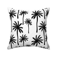 Black and white palm trees