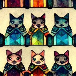 Ancient Egyptian Chibi Style Cats