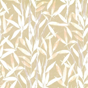 bamboo tan monotone, cut out wallpaper, grasscloth, ecru, khaki, large size, watercolor