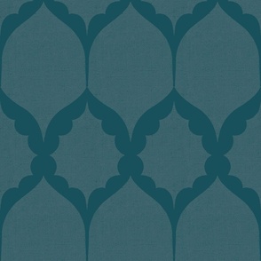 Scallop Ogee in Teal Green