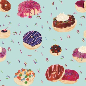 Delicious Donuts (blue, small repeat)