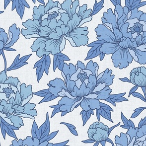 Peony Floral Blue 