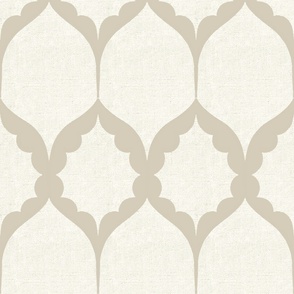 Scallop Ogee - Neutral Cream and Beige