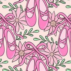 Floral ballet shoes