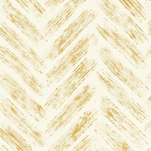 boho casual chevron brush stroke - yellow rustic boho - yellow herringbone wallpaper